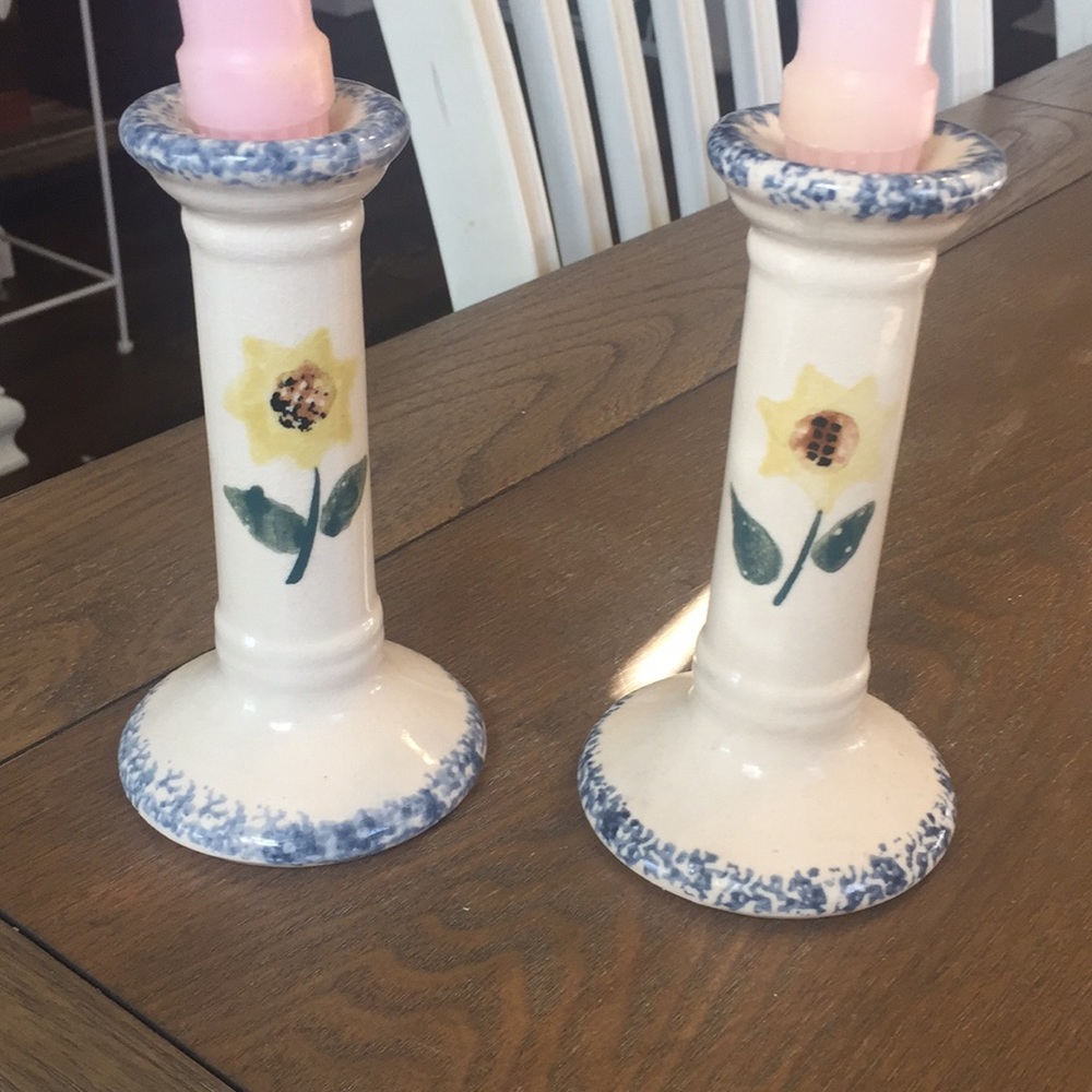 Sunflower candle stick holders